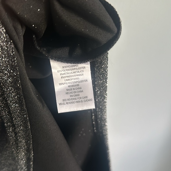 Madden NYC Slate Gray Sparkle Asymmetrical Dress Size Medium (7-9) - Picture 6 of 11